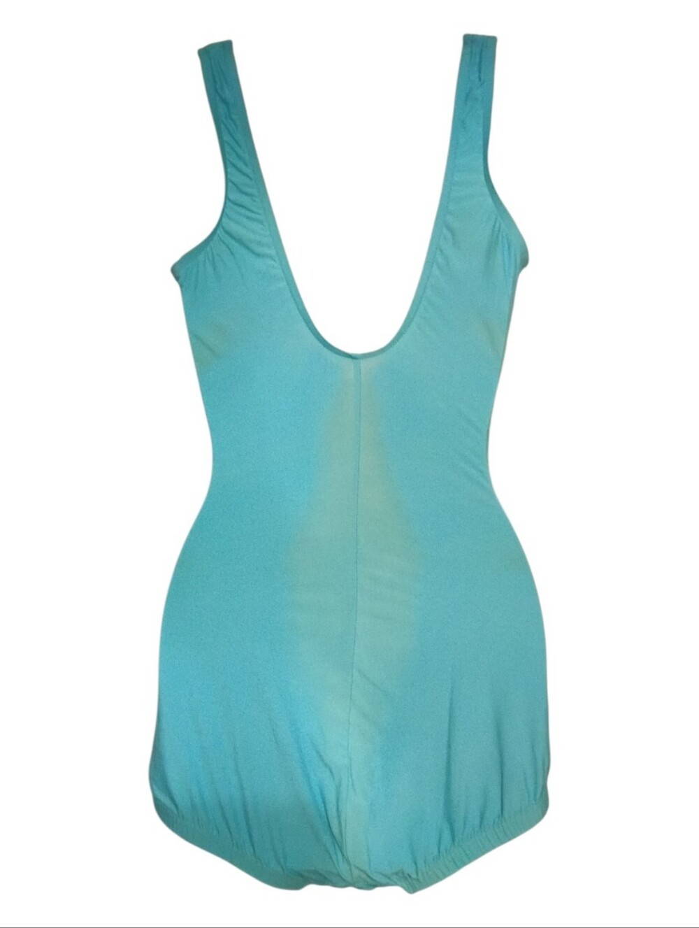 Turquoise Ruched Tank Swimsuit - Picture 2 of 2